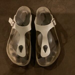 Birkenstock Ivory Gizeh EU Sz 39, US Sz 8-8.5 Scandi Bohemian Cottagecore